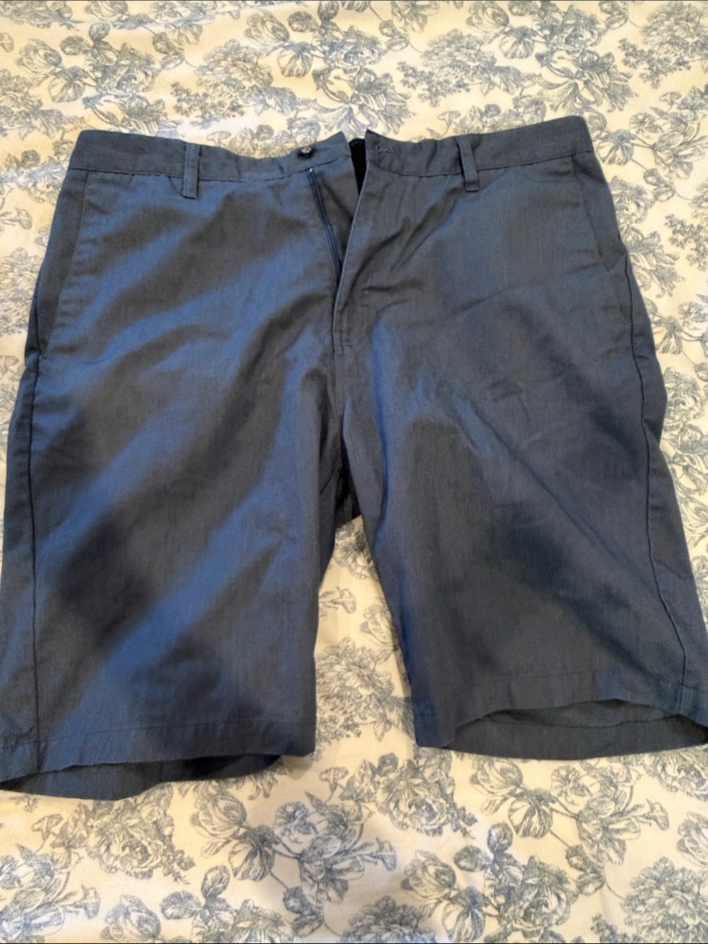 Volcom Men's Flat-Front Dark Blue Shorts